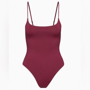 Aritzia Babaton Contour Cami Bodysuit - Burgundy, Grapevine